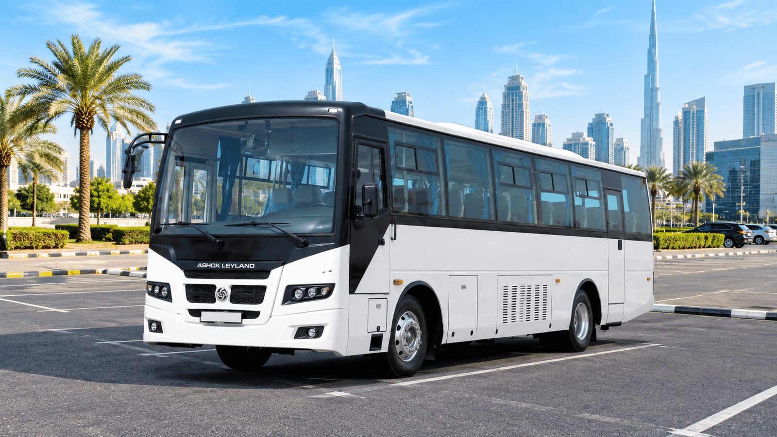 Bus Rental Dubai 64 and 67 Seater Labor Bus